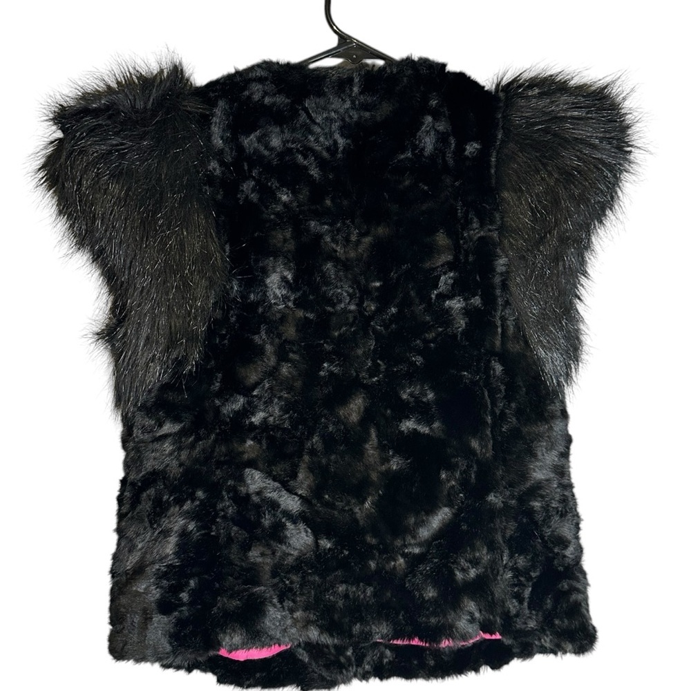 Neiman Marcus for Target Skaist Taylor Faux‎ Fur Vest 00294322 NWT Black XS - Picture 7 of 16